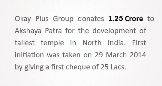 Okay Plus Group donates 1.25 Crore