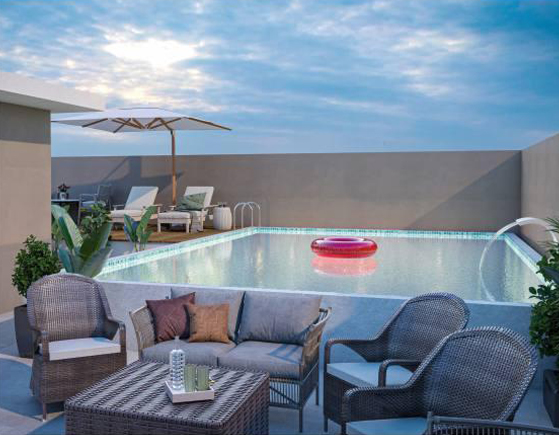 Pool With Sitting Area